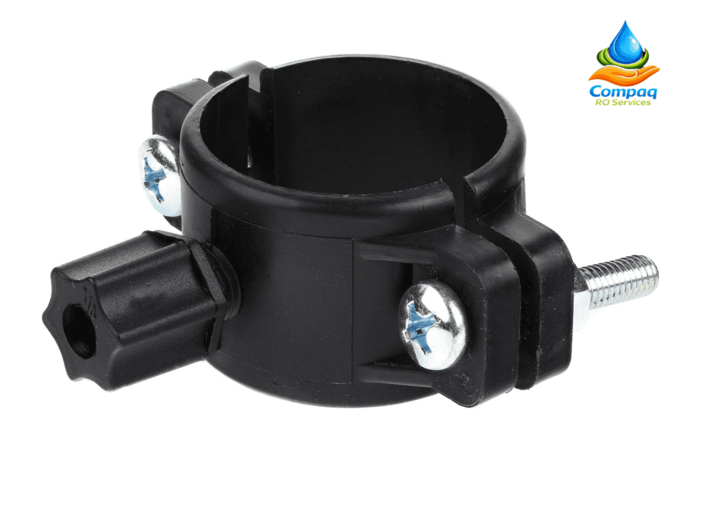 Drain saddle connector used with reverse osmosis (RO) systems