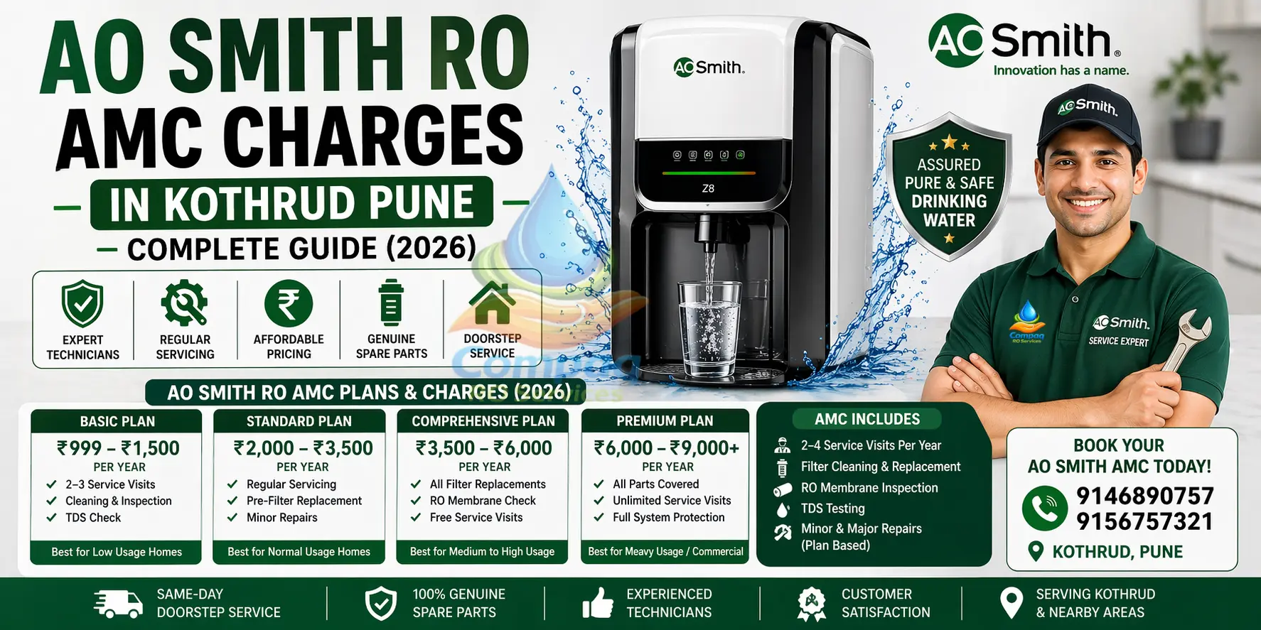 ao smith ro amc charges in kothrud